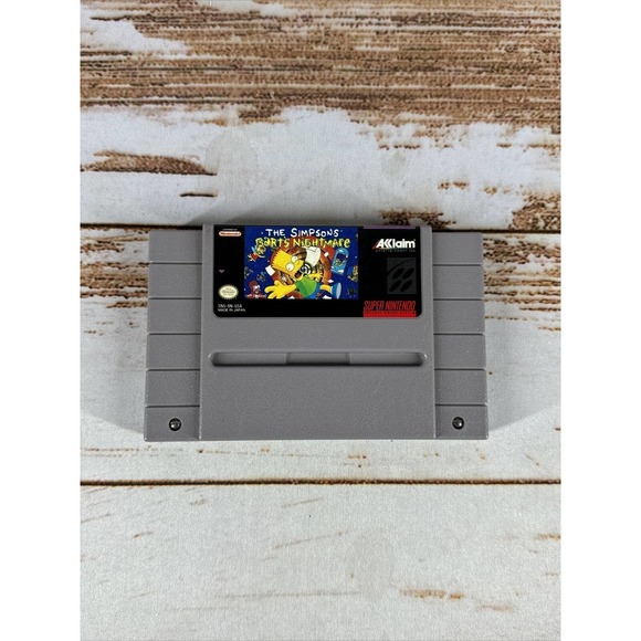 Bart's Nightmare SNES Authentic Super Nintendo The Simpsons Game Tested FOX